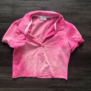 DKNYC BLEACHED PINK POLO
